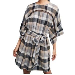 Maeve by Anthropologie plaid oversized dress